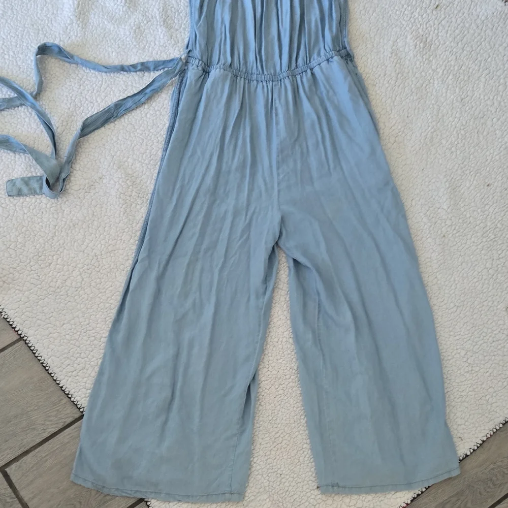 DO+BE Blue Chambray Cropped Jumpsuit – Size M‎ - Picture 4 of 6